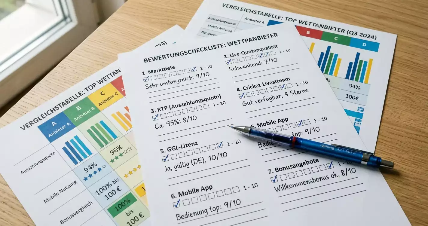 Cricket Wettanbieter Auswahlkriterien für Deutschland: GGL-Lizenz, Markttiefe, Quoten und Streaming