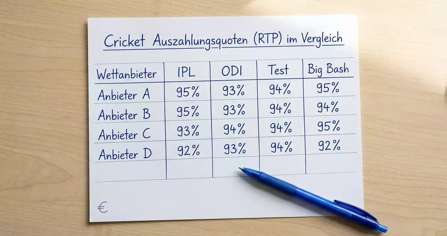 RTP-Vergleich Cricket Wettanbieter nach Turnier: IPL, ODI und ICC – beste Quoten für Deutschland