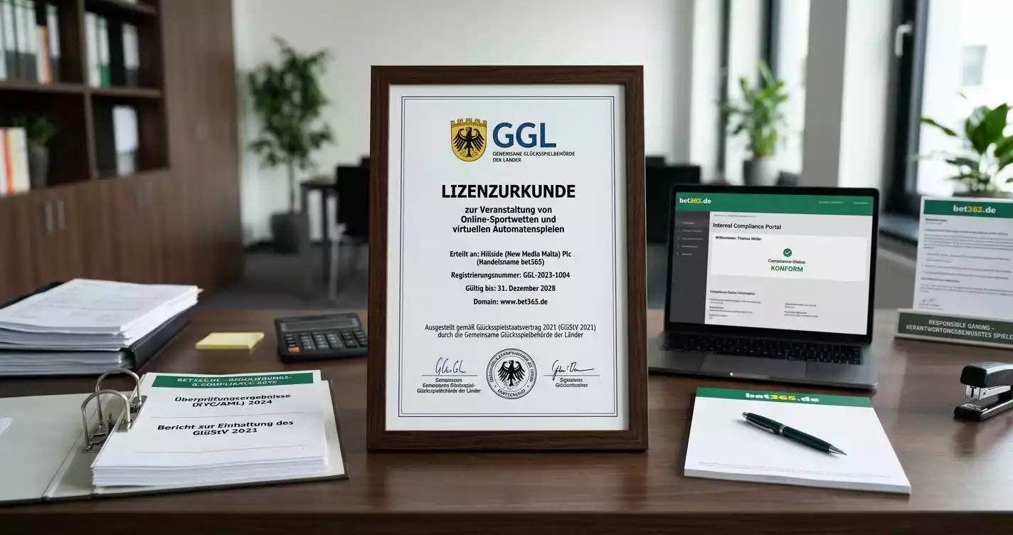 Bet365 GGL-Lizenz und .de-Domain – rechtliche Grundlage für Cricket Live Wetten in Deutschland