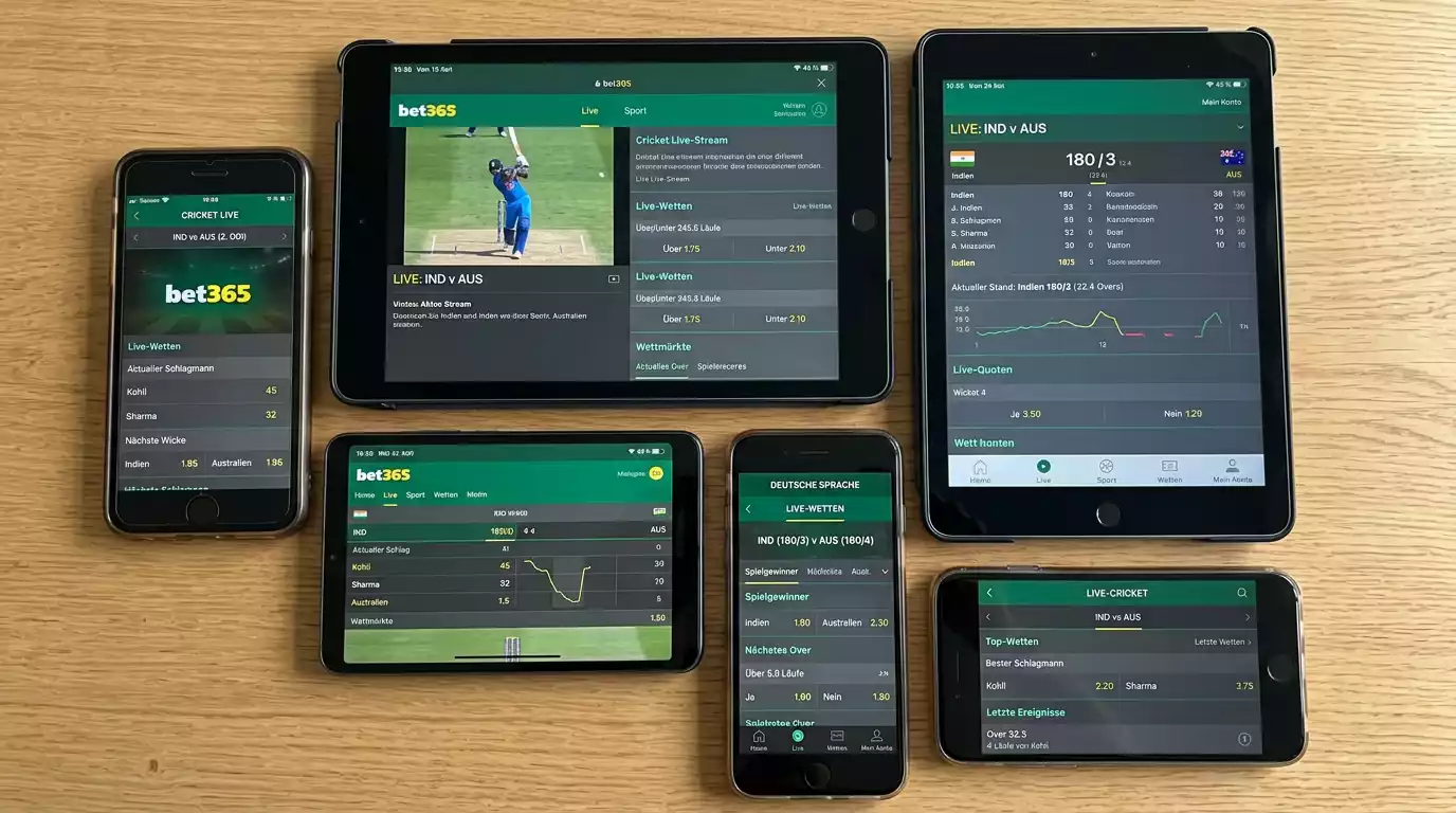 Bet365 Cricket Wetten Mobile App – Live-Märkte und Streaming auf iOS und Android für deutsche Nutzer