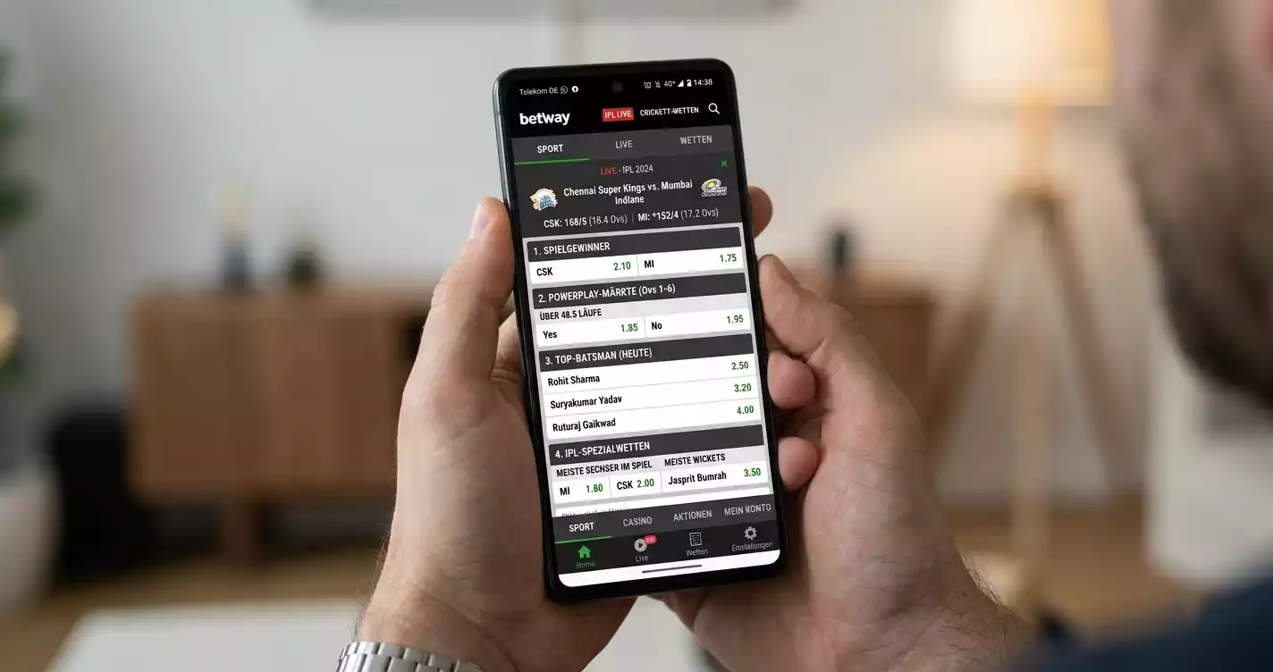 Betway Cricket Mobile App – IPL und T20 Live Wetten auf iOS und Android für deutsche Nutzer