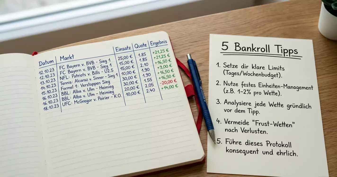 Fünf Bankroll-Management Tipps für Cricket Wetten: Verlustlimit, Wett-Tagebuch und Einsatzkontrolle