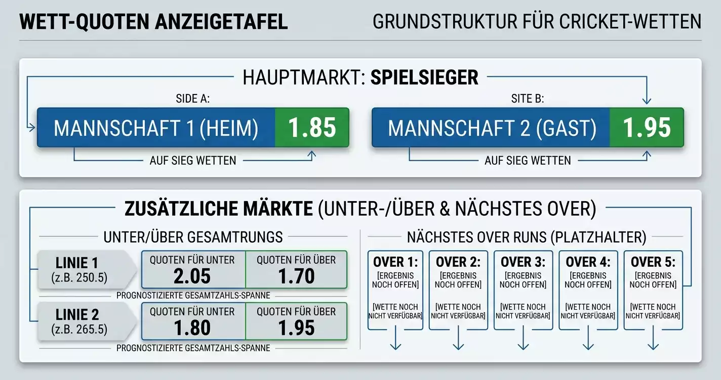 Cricket Wettmärkte die vom Dew-Faktor profitieren – Match Winner und Over Under Runs im Tau-Kontext