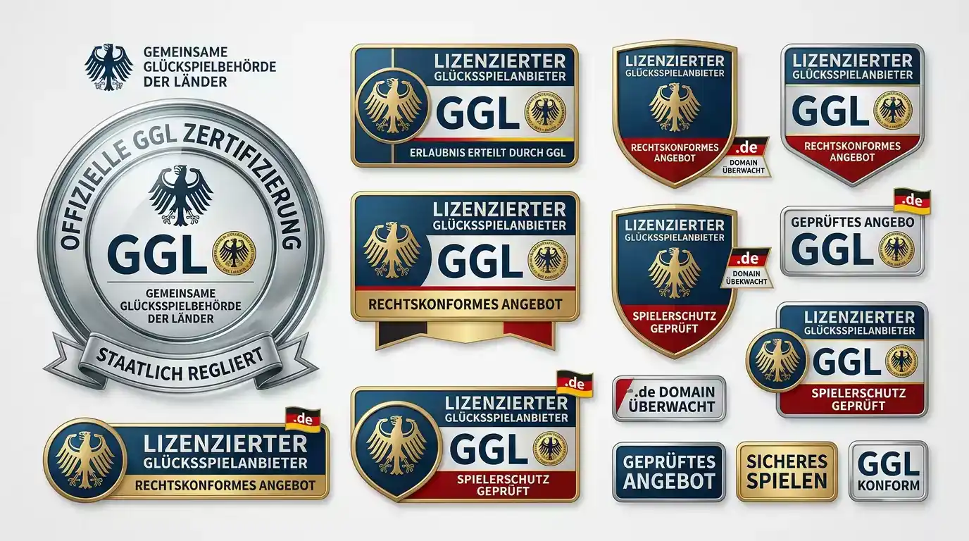 GGL-lizenzierte Cricket Wettanbieter Deutschland – Logos und GGL-Siegel auf regulierten Wettplattformen