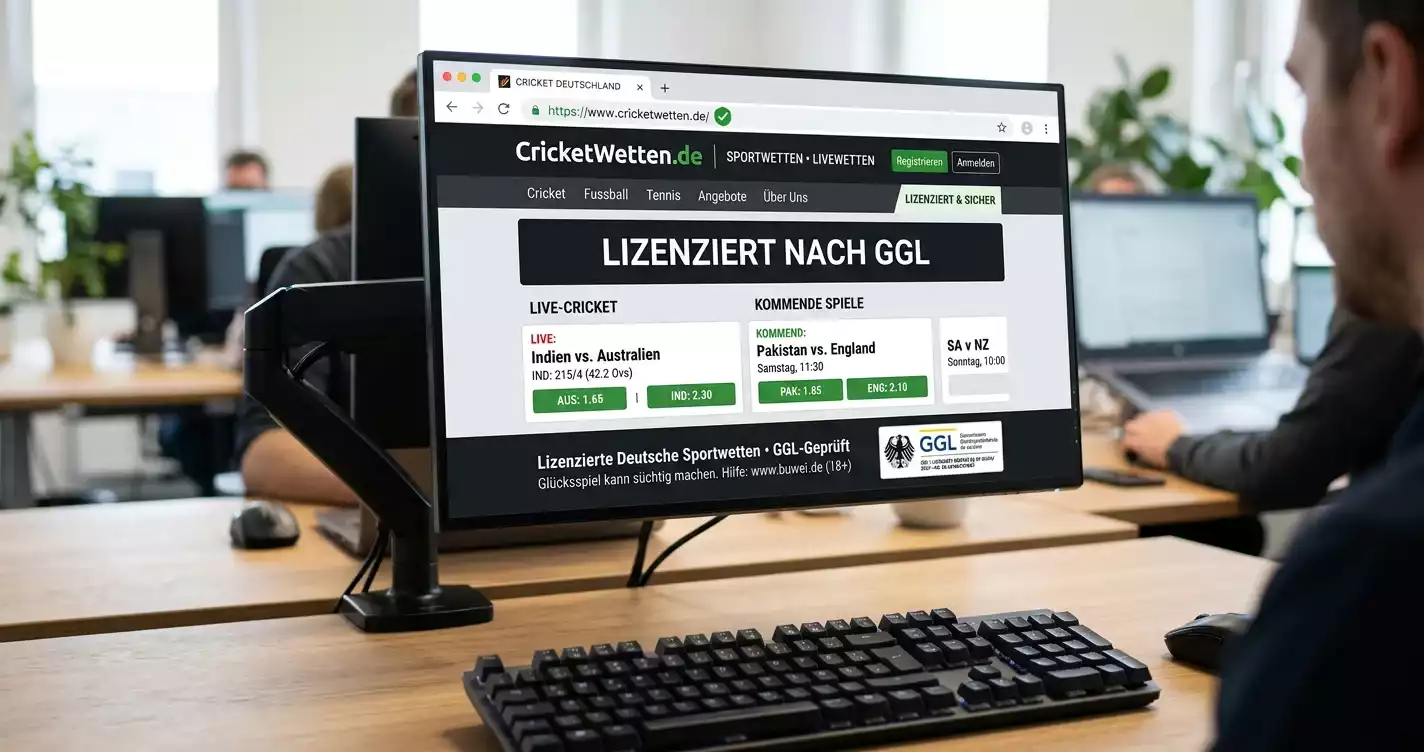 GGL-lizenzierte deutsche Cricket Wettanbieter für Next Over und Ball-by-Ball Märkte