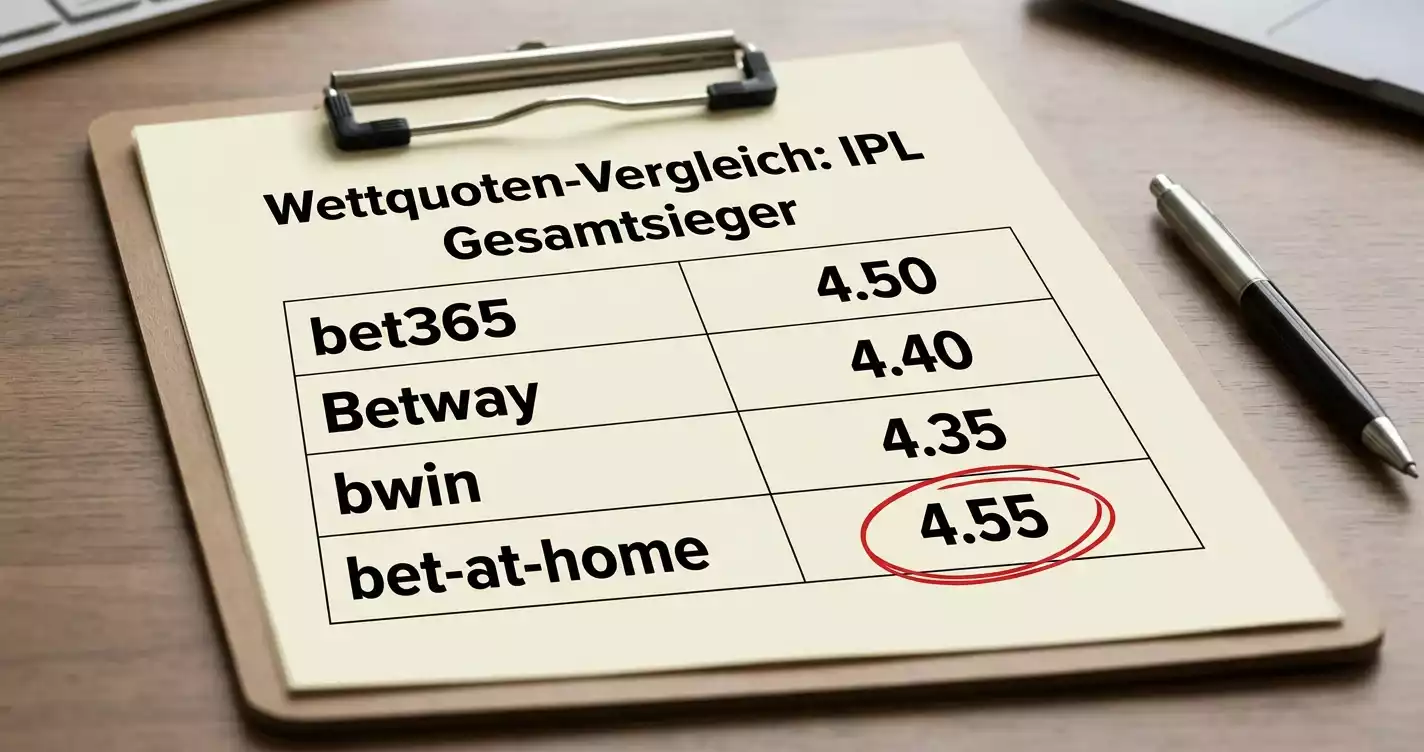 Odds Shopping bei Cricket Outright Märkten – Quotenvergleich zwischen GGL-lizenzierten deutschen Anbietern