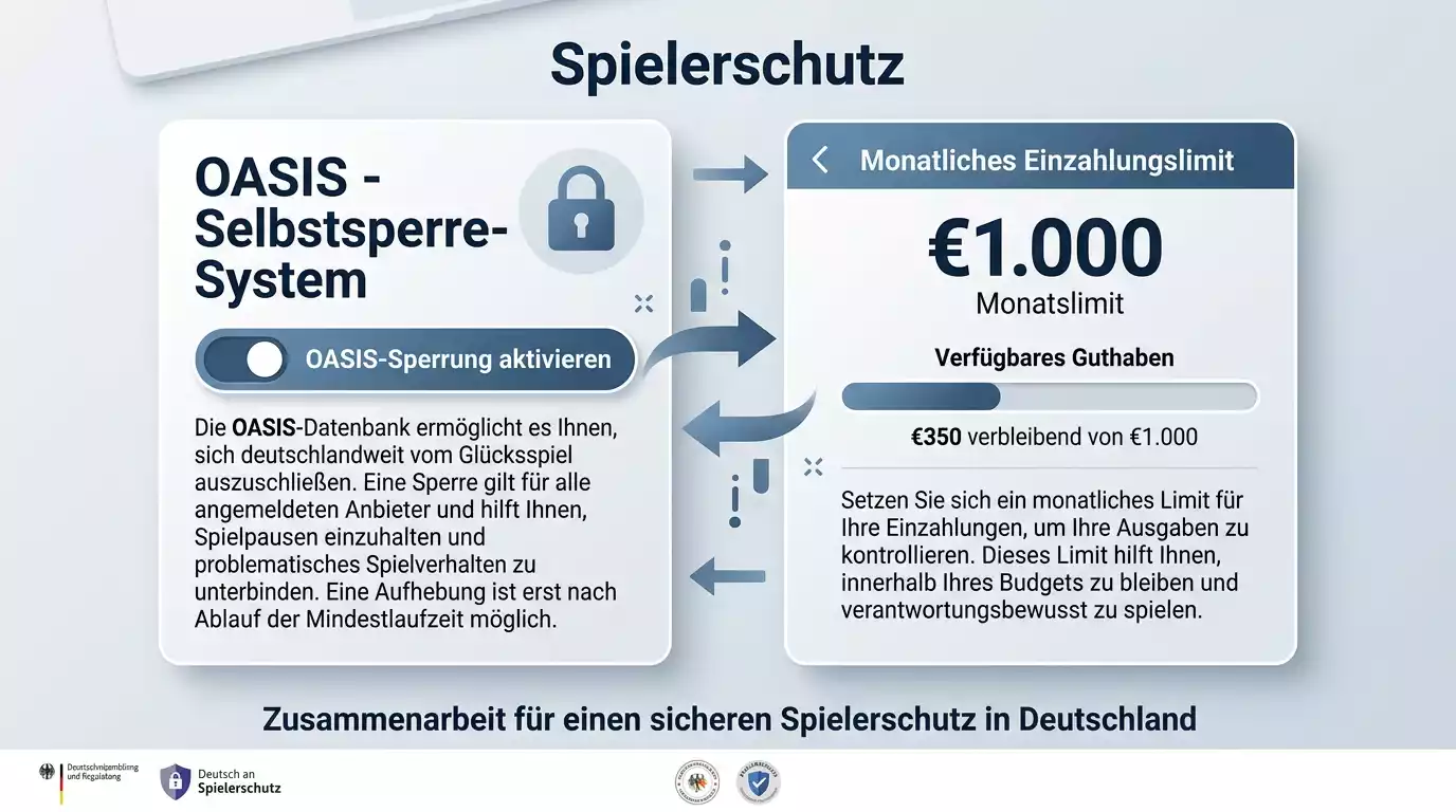 Spielerschutz Cricket Wetten Deutschland – OASIS-Sperrsystem und €1.000-Einzahlungslimit als Schutzmechanismen