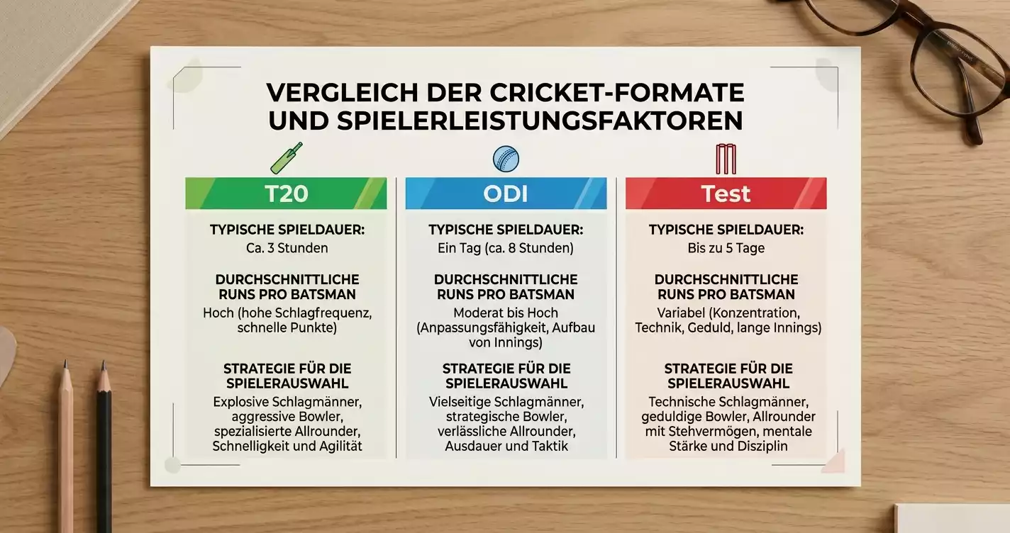 Top Batsman Wette Formatvergleich T20 ODI Test Cricket
