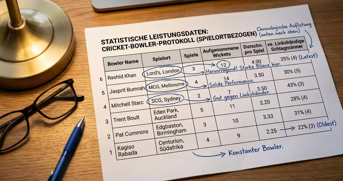 Historische Wicket-Performance Analyse für Top Bowler Wetten Cricket